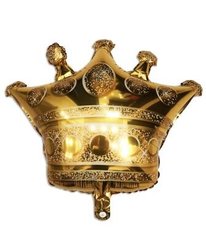 Фольгована кулька Велика фігура Корона золота 100см (Китай)