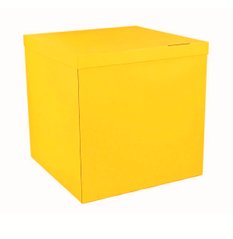 Коробка Сюрприз 70х70х70 см Желтая (1 шт)