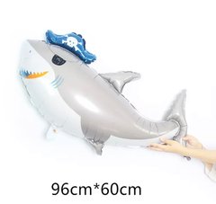 Фольгированный шар Большая фигура Акула пират 97 см (Китай)