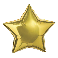 Фольгированный шар 10” Звезда Золото (Китай)