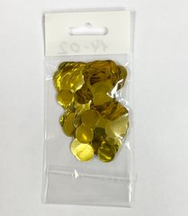 Конфетти Кружочек 12 мм Золото (50 г)