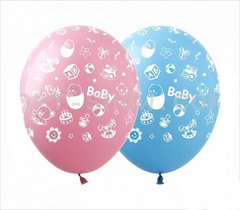 Латексный шар SDR-11 12″ – Baby (5 ст., голубой,розовый,синий,малиновый) 100 шт.