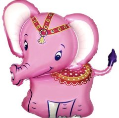 Фольгована кулька Flexmetal Велика фігура Слоненя рожеве