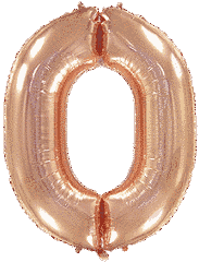 Фольгированный шар Цифра 0 Flexmetal Rose Gold (901760 RG)