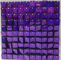 Квадратні Паєтки Фіолетові голограма 100 шт