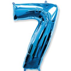 Фольгированный шар Flexmetal цифра «7» Синий 40"