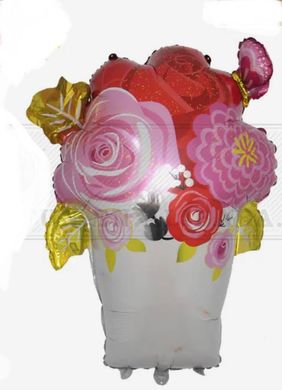 Фольгована Кулька Стояча фігура ваза з квітами 101*115 см (Китай)