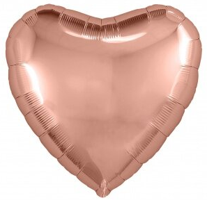 Фольгована кулька Flexmetal 18" Серце Rose gold