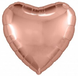 Фольгована кулька Flexmetal 18" Серце Rose gold - 2