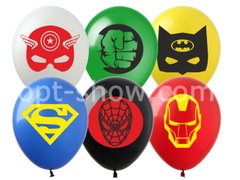 Латексный шар Мультяшки супергерои 12″ для мальчиков (1ст.) 25 шт.