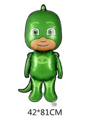 Фольгированный шар Большая фигура герои в масках зеленый Геко 80 см (Китай)