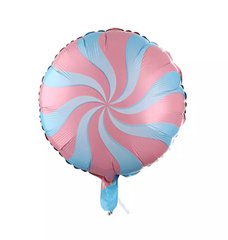 Фольгированный шар 18” круг леденец нежно розовый Китай