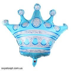 Фольгированный шар Мини фигура Корона голубая (Китай)