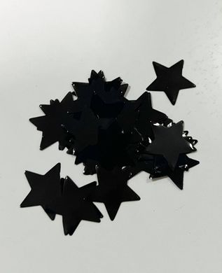 Конфетти Звёздочки 20 мм Чёрные (50 г)