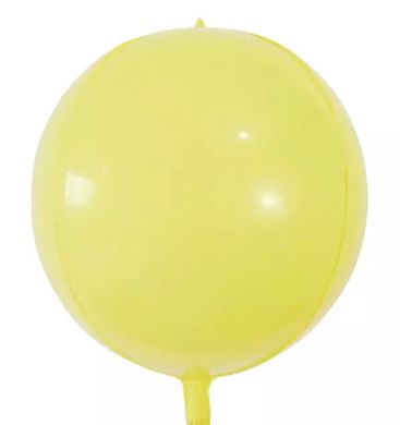 Фольгована Кулька 10” Міні Сфера Жовтий макарун (Китай)
