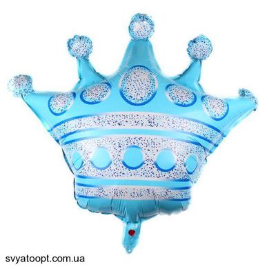 Фольгована кулька Міні фігура Корона блакитна (Китай)