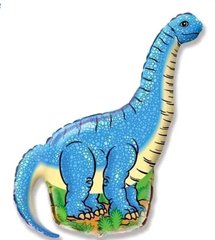 Фольгированный шар Большая фигура динозавр голубой (Китай)