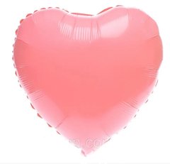 Фольгированный шар 18” Сердце макарун Розовый (Китай)