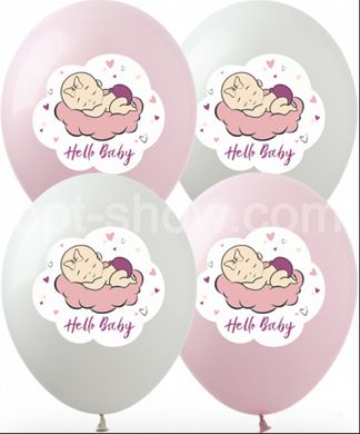 Латексна кулька Art Show 12" NR-4 "Hello, Baby" (Дівчинка) (25 шт)
