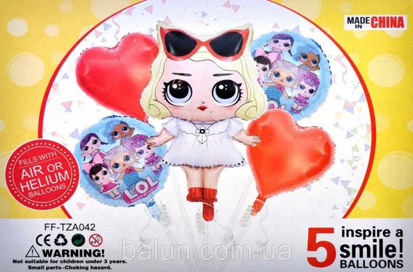 Набір з кульок "Лялька ЛоЛ Монро / LoL Мonro" (5 шт) Китай в уп.