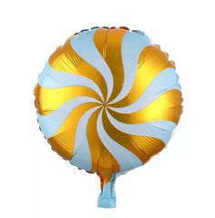 Фольгированный шар 18” круг леденец оранжевый Китай