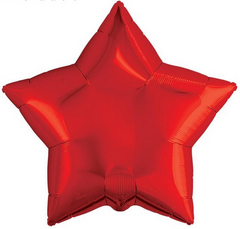 Фольгированный шар 10” Звезда Красная (Китай)