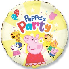 Фольгована кулька Flexmetal Коло 18" Пеппа на вечірці Peppa Pig