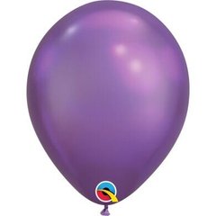 Латексна кулька Qualatex 11″ Хром Фіолетовий / Chrome Purple (100 шт)