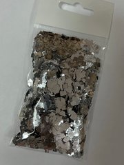 Конфетти Квадратик 3 мм Серебро (50 г)