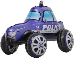 Фольгированный шар Стоячая фигура Полицейская машина синяя 60 см (Китай)