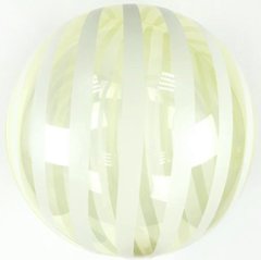Воздушный шар Сфера Bubbles (баблс) 18"/45см кристалл прозрачный желтый с полосами (Китай)