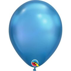Латексна кулька Qualatex 11″ Хром Блакитний / Chrome Blue (100 шт)