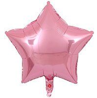 Фольгована кулька 10” Зірка Рожевий Пастель (Китай)