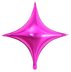 Фольгированный шар 26" (65 см) Звезда 4х-конечная Малиновая (Китай)