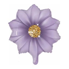 Фольгированный шар 18” круг Цветок лиловый (Китай)