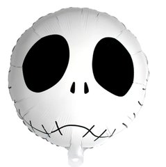 Хелловін Фольгований Кулька 18" круг череп з посмішкою