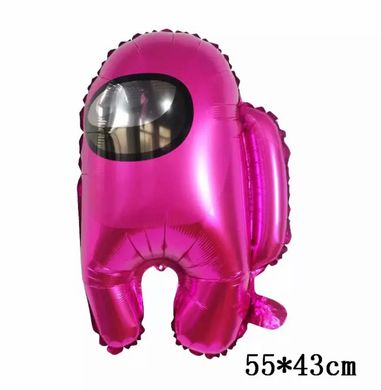 Фольгована кулька Велика фігура Among Us Амонг Ас (рожевий) (Китай)