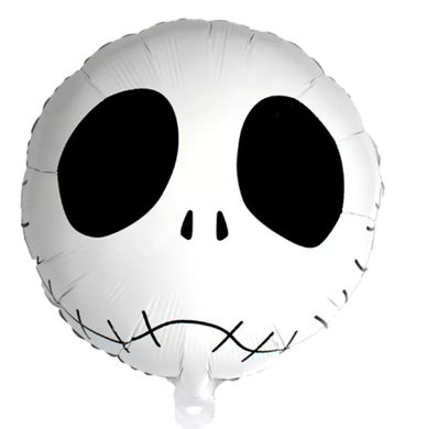 Фольгована кулька 18" круг череп з посмішкою Хелловін Китай