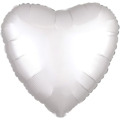 Фольгированный шар Anagram 18″ Сердце сатин Белое