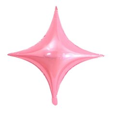 Фольгована кулька 26 "(65 см) Зірка 4х-кінцева Рожева (Китай)
