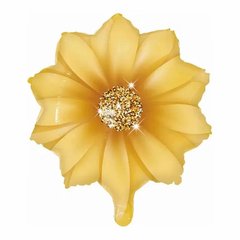 Фольгована кулька 18" коло Квітка жовта (Китай)