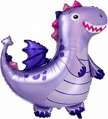 Фольгированный шар Flexmetal Большая фигура Дракон Фиолетовый