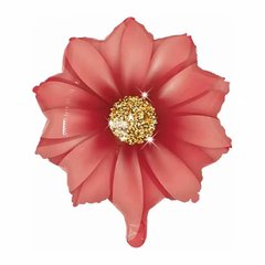 Фольгированный шар 18” круг Цветок красная (Китай)