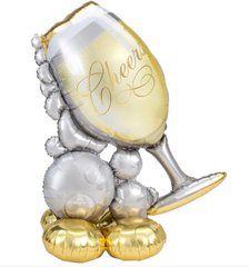 Фольгированный шар Стояча фигура бокал шампанского (Китай)