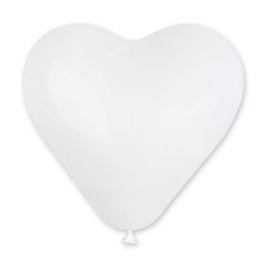 Латексный шар сердце 17″ пастель белое /ит (1шт)