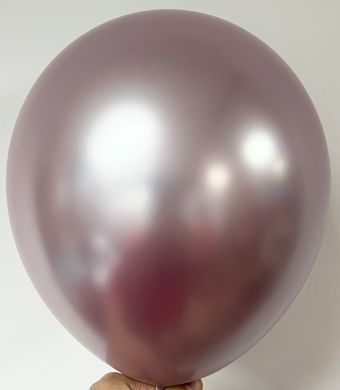 Латексна кулька Китай 12″ Хром Блідо-рожевий (50 шт)