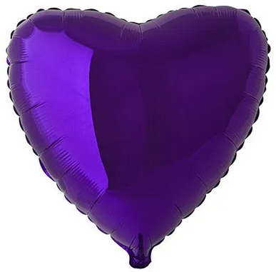 Фольгована кулька Flexmetal 32″ Серце Фіолетовий