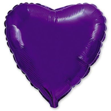 Фольгована кулька Flexmetal 32″ Серце Фіолетовий