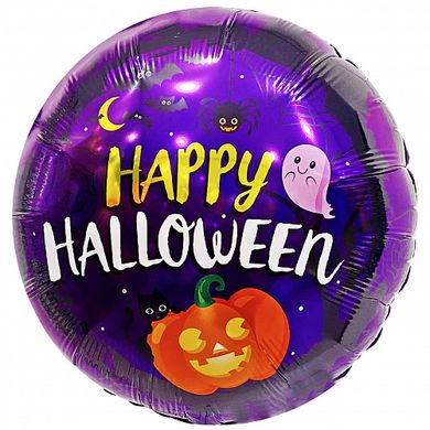 Фольгированный шар Flexmetal 18” круг Хэллоуин happy Halloween