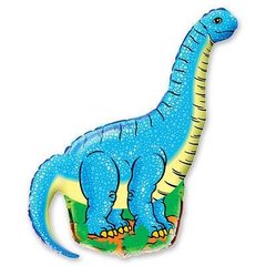 Фольгована кулька Flexmetal Велика фігура динозавр блакитний
